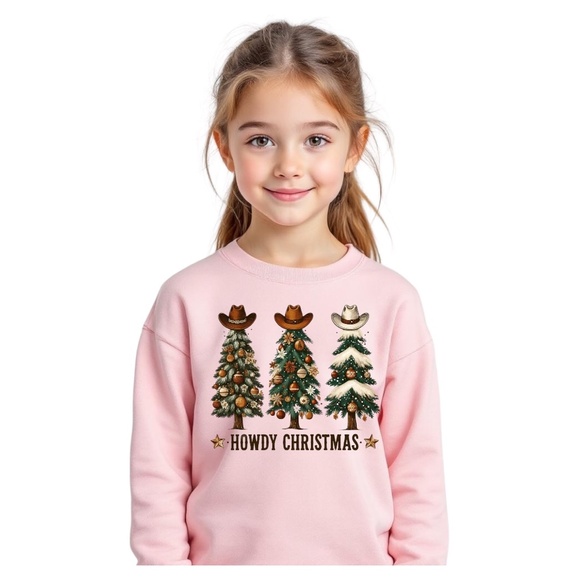 Christmas Tree T-shirt Boy or Girl 2 3 4 5 6 7 8 10 S-XL Western Tees Howdy - Picture 5 of 8